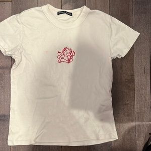 Brandy Melville White Devil Top